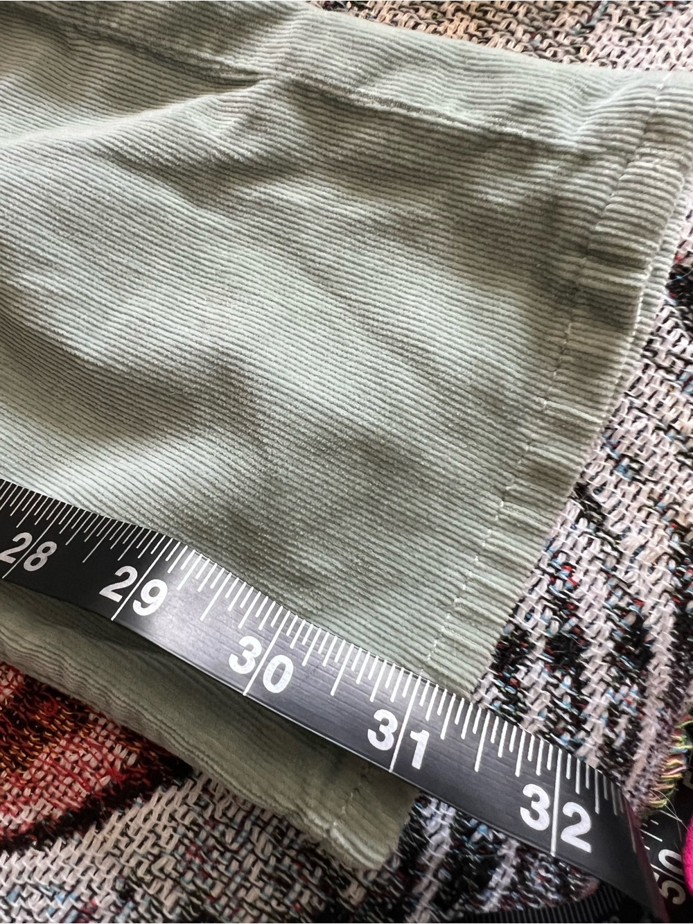 Corduroy Pants in Sage Green and Rust - Classic Casual Fit - Picture 11 of 12